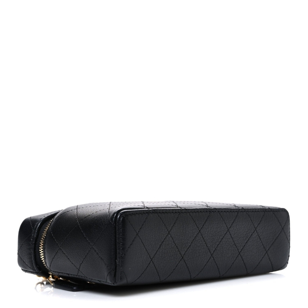 New in Box! Rare CHANEL CC SLIM VANITY CASE 26P QUILTED GOATSKIN Leather Fullset - Picture 3 of 16